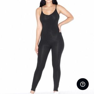 American Apparel Cotton Spandex Unitard Black